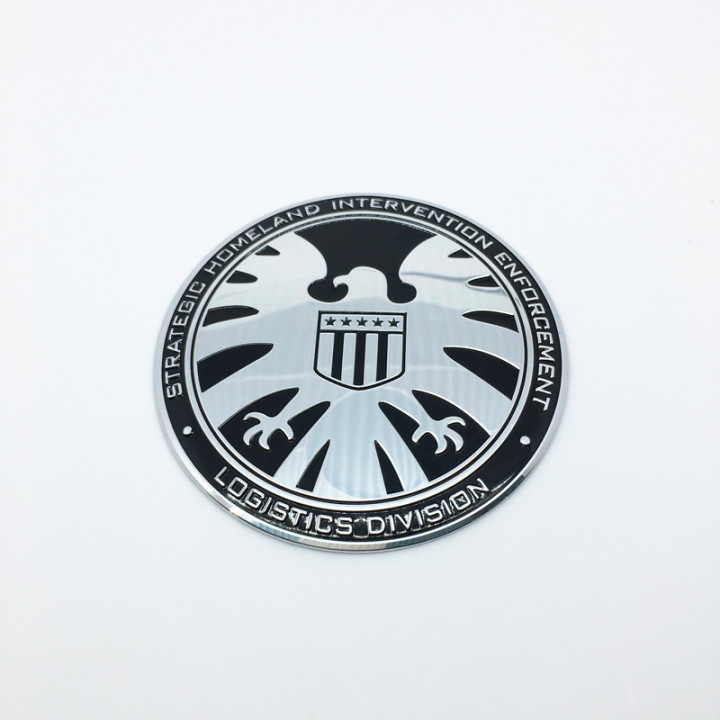 Металлическая наклейка старый логотип S.H.I.E.L.D.